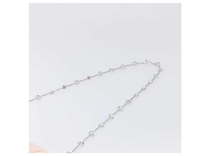 Borsa a tracolla Miu Miu Matelassé Bijoux Chain in raso rosa argento Auth 200528V - vista 8