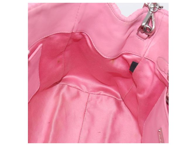 Borsa a mano Miu Miu Matelassé in pelle Rosa Argento Auth ka6078A - vista 22