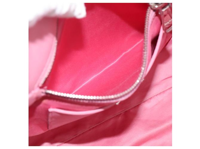 Borsa a mano Miu Miu Matelassé in pelle Rosa Argento Auth ka6078A - vista 24