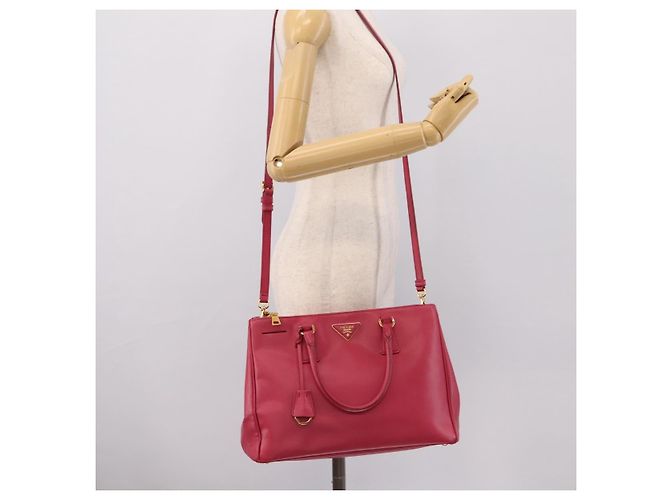 Borsa a mano PRADA Galleria in pelle Safiano 2way Pink Gold Auth 203457V Rosa D'oro - vista 30