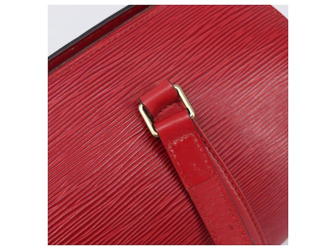 Borsa a mano LOUIS VUITTON Epi Soufflot Rossa M52227 LV Auth 202967 Rosso - vista 10