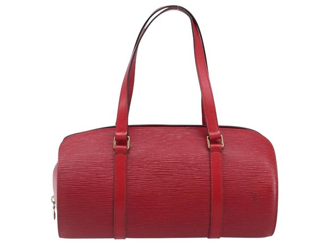 Borsa a mano LOUIS VUITTON Epi Soufflot Rossa M52227 LV Auth 202967 Rosso - vista 13