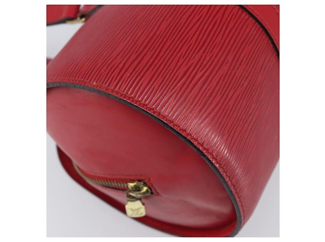 Borsa a mano LOUIS VUITTON Epi Soufflot Rossa M52227 LV Auth 202967 Rosso - vista 14