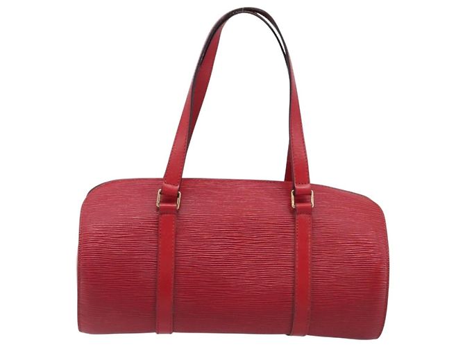 Borsa a mano LOUIS VUITTON Epi Soufflot Rossa M52227 LV Auth 202967 Rosso - vista 2