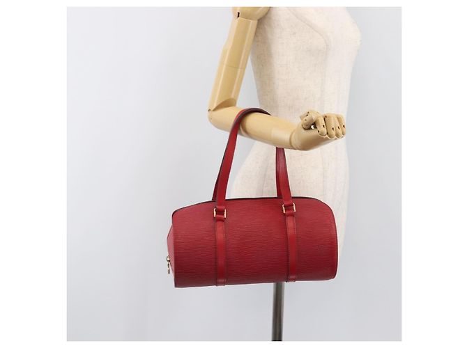 Borsa a mano LOUIS VUITTON Epi Soufflot Rossa M52227 LV Auth 202967 Rosso - vista 22