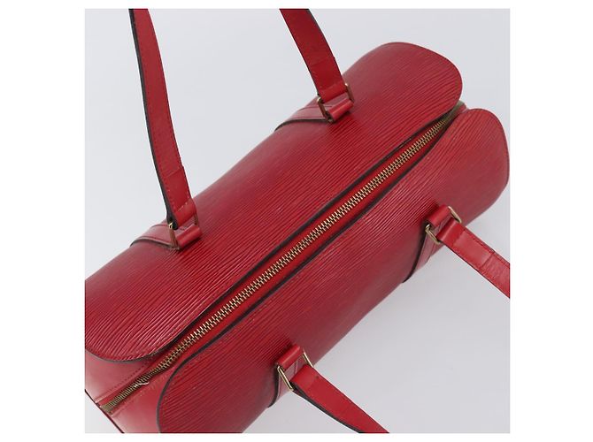 Borsa a mano LOUIS VUITTON Epi Soufflot Rossa M52227 LV Auth 202967 Rosso - vista 6
