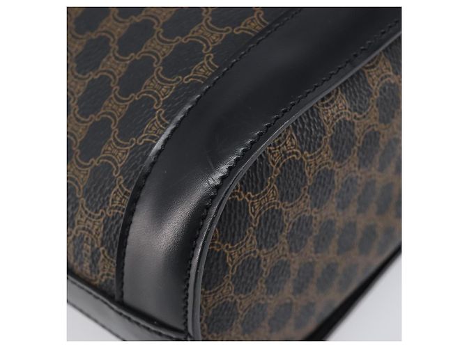 Céline Borsa a mano CELINE Macadam Canvas PVC Leather Black Gold Auth mr2888A Nero D'oro - vista 11
