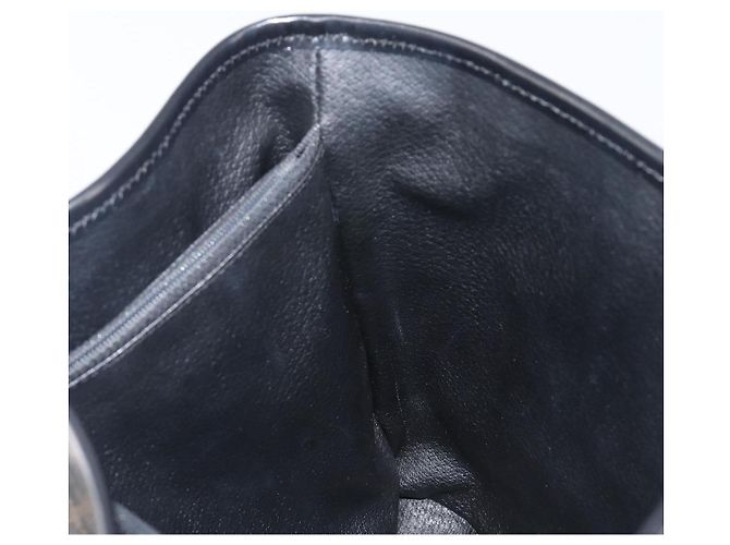 Céline Borsa a mano CELINE Macadam Canvas PVC Leather Black Gold Auth mr2888A Nero D'oro - vista 17