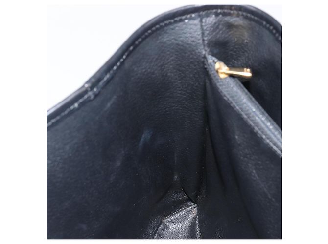 Céline Borsa a mano CELINE Macadam Canvas PVC Leather Black Gold Auth mr2888A Nero D'oro - vista 18