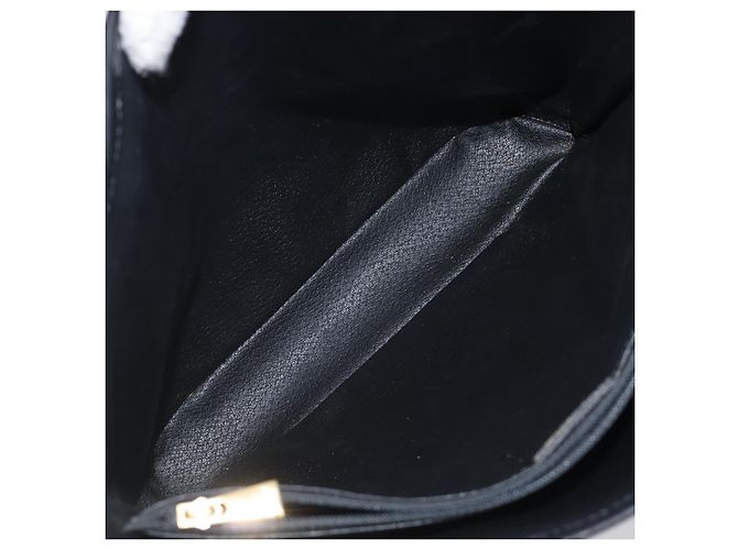 Céline Borsa a mano CELINE Macadam Canvas PVC Leather Black Gold Auth mr2888A Nero D'oro - vista 21