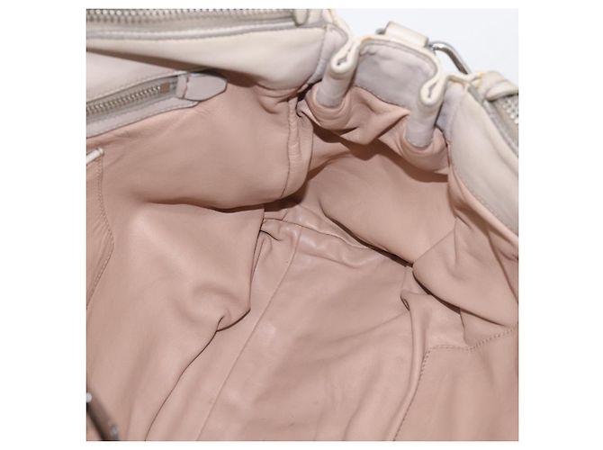 Borsa a mano Prada Gathered in pelle 2way Ivory Silver Auth 202895A Argento Crudo - vista 22