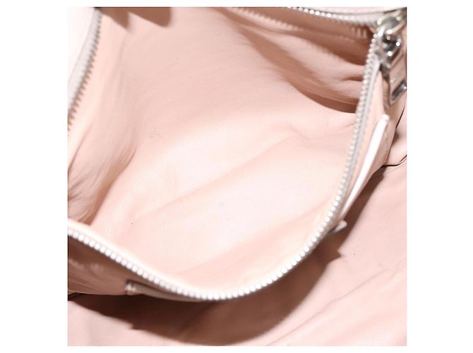 Borsa a mano Prada Gathered in pelle 2way Ivory Silver Auth 202895A Argento Crudo - vista 25