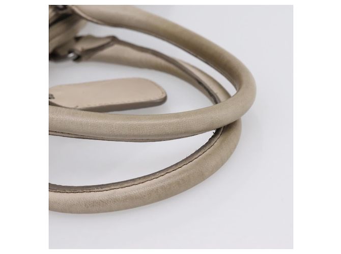 Borsa a mano Prada Gathered in pelle 2way Ivory Silver Auth 202895A Argento Crudo - vista 8