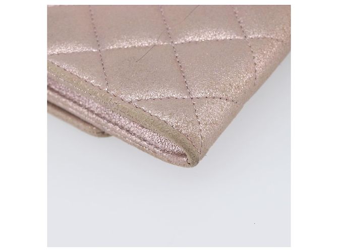 Portafoglio CHANEL Matelasse Canvas Rosa Argento CC Auth 202732 - vista 11