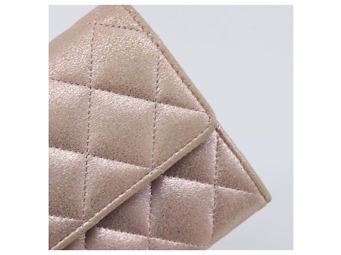 Portafoglio CHANEL Matelasse Canvas Rosa Argento CC Auth 202732 - vista 12
