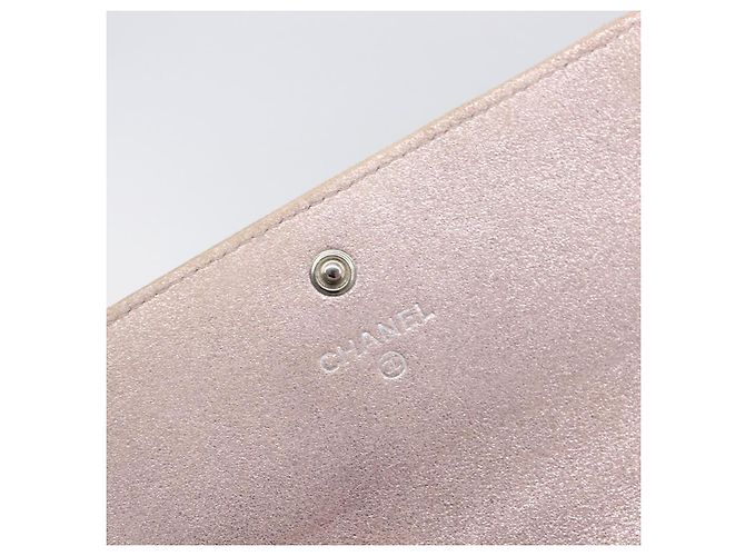 Portafoglio CHANEL Matelasse Canvas Rosa Argento CC Auth 202732 - vista 15
