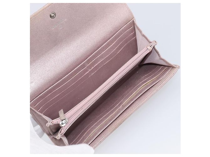 Portafoglio CHANEL Matelasse Canvas Rosa Argento CC Auth 202732 - vista 16
