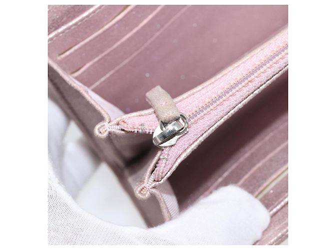 Portafoglio CHANEL Matelasse Canvas Rosa Argento CC Auth 202732 - vista 19