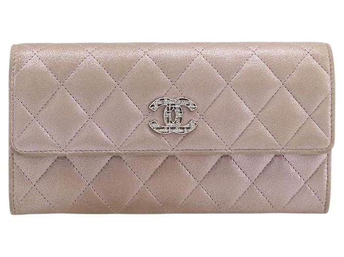 Portafoglio CHANEL Matelasse Canvas Rosa Argento CC Auth 202732 - vista 2