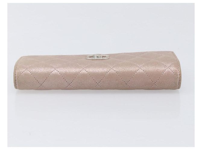 Portafoglio CHANEL Matelasse Canvas Rosa Argento CC Auth 202732 - vista 6