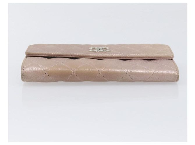 Portafoglio CHANEL Matelasse Canvas Rosa Argento CC Auth 202732 - vista 7