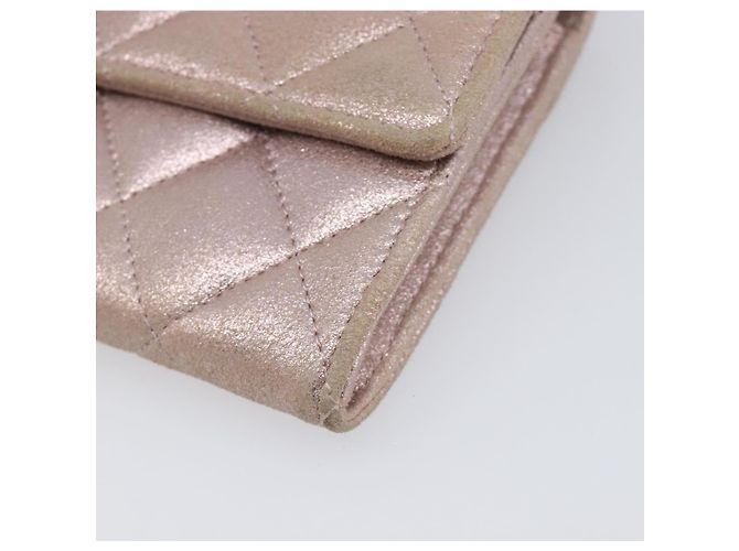 Portafoglio CHANEL Matelasse Canvas Rosa Argento CC Auth 202732 - vista 8