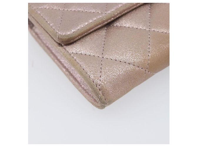 Portafoglio CHANEL Matelasse Canvas Rosa Argento CC Auth 202732 - vista 9