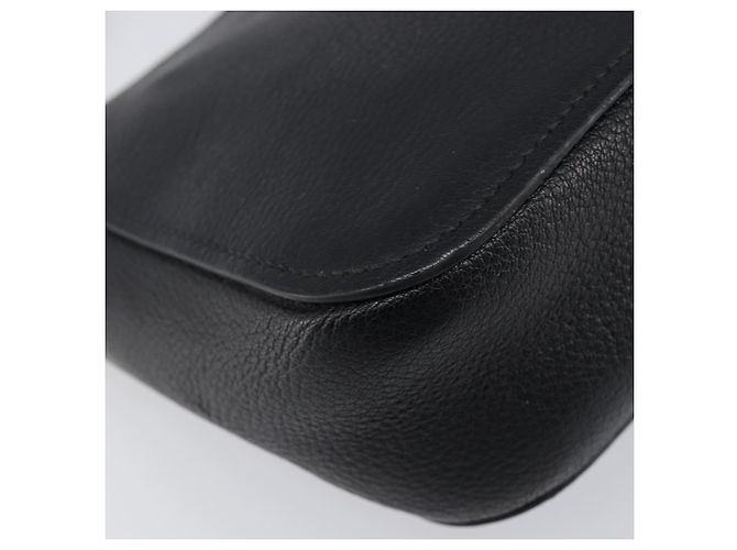 Borsa a tracolla Miu Miu in pelle nera argento Auth 200710A Nero - vista 14