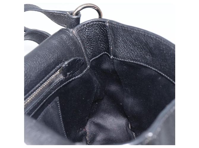 Borsa a tracolla Miu Miu in pelle nera argento Auth 200710A Nero - vista 20