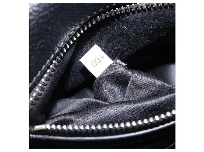 Borsa a tracolla Miu Miu in pelle nera argento Auth 200710A Nero - vista 25