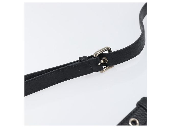Borsa a tracolla Miu Miu in pelle nera argento Auth 200710A Nero - vista 9