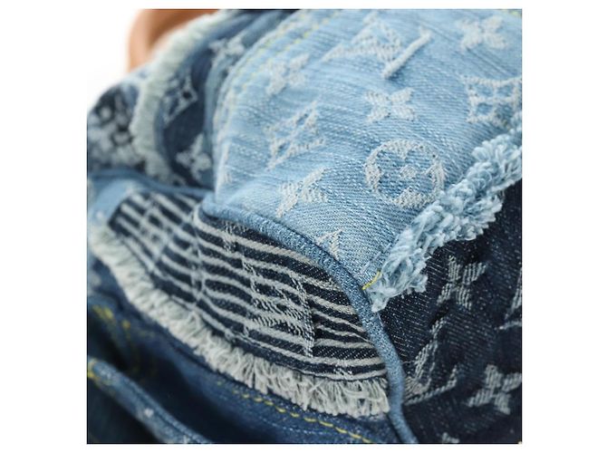 Borsa LOUIS VUITTON Monogram Denim Patchwork Speedy 30 Blu M95380 Auth 202605SM - vista 15