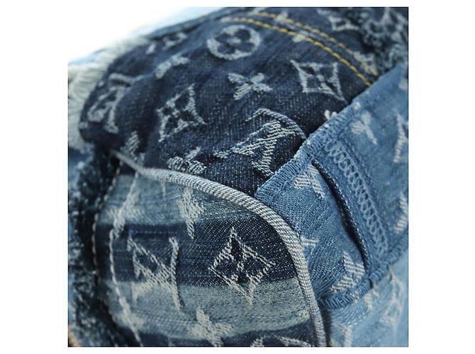 Borsa LOUIS VUITTON Monogram Denim Patchwork Speedy 30 Blu M95380 Auth 202605SM - vista 17