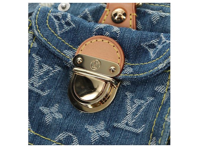 Borsa LOUIS VUITTON Monogram Denim Patchwork Speedy 30 Blu M95380 Auth 202605SM - vista 24