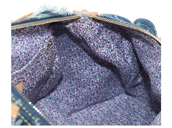 Borsa LOUIS VUITTON Monogram Denim Patchwork Speedy 30 Blu M95380 Auth 202605SM - vista 29