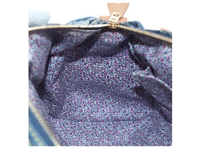 Borsa LOUIS VUITTON Monogram Denim Patchwork Speedy 30 Blu M95380 Auth 202605SM - vista 30