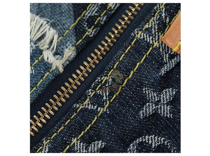 Borsa LOUIS VUITTON Monogram Denim Patchwork Speedy 30 Blu M95380 Auth 202605SM - vista 8