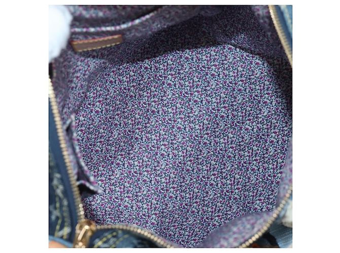 Borsa LOUIS VUITTON Monogram Denim Patchwork Speedy 30 Blu M95380 Auth 202605SM - vista 9