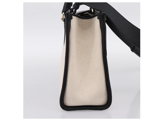Bulgari Borsa BVLGARI Canvas 2way Beige Gold Auth 202907M D'oro - vista 4