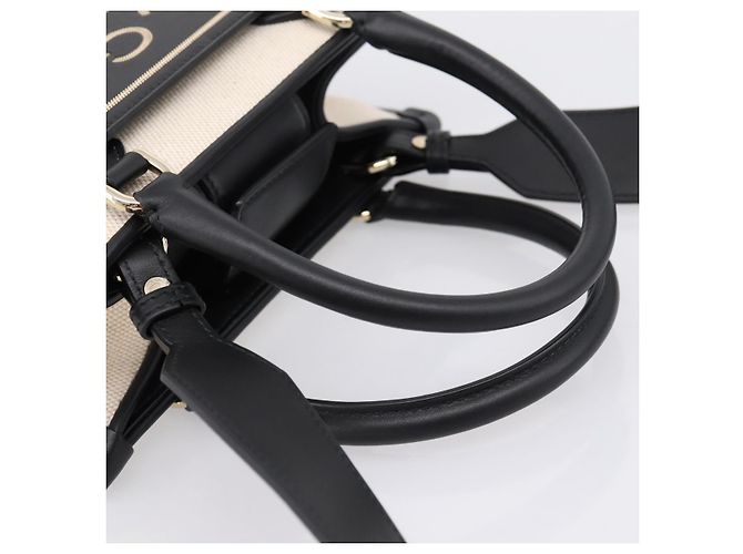 Bulgari Borsa BVLGARI Canvas 2way Beige Gold Auth 202907M D'oro - vista 7