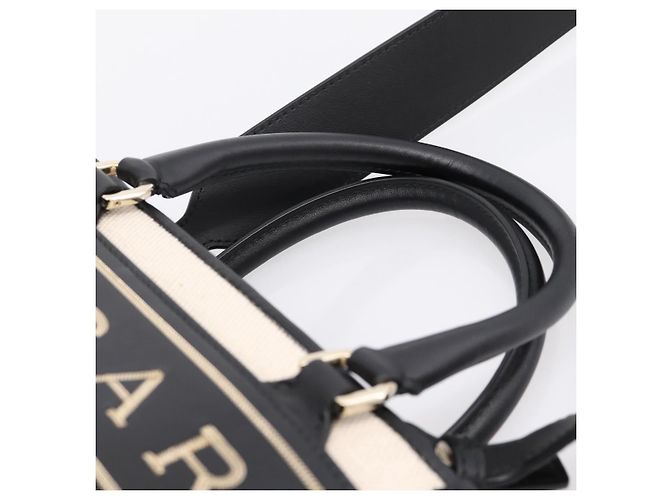 Bulgari Borsa BVLGARI Canvas 2way Beige Gold Auth 202907M D'oro - vista 8