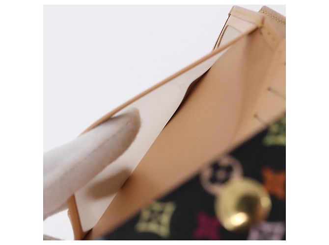 Portafoglio LOUIS VUITTON Monogram Multicolor Nero LV Auth mr2867 - vista 21