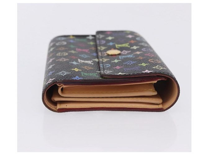 Portafoglio LOUIS VUITTON Monogram Multicolor Nero LV Auth mr2867 - vista 4