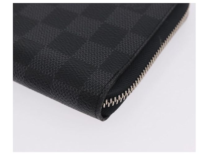 LOUIS VUITTON Damier Graphite Zippy Organizer Long Wallet N63077 LV Auth 197913A Damier ebene - vista 10