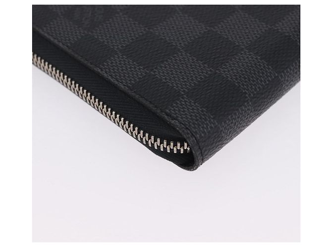 LOUIS VUITTON Damier Graphite Zippy Organizer Long Wallet N63077 LV Auth 197913A Damier ebene - vista 11