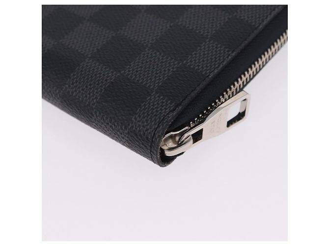 LOUIS VUITTON Damier Graphite Zippy Organizer Long Wallet N63077 LV Auth 197913A Damier ebene - vista 12