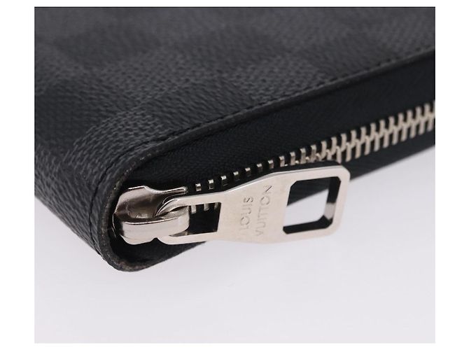 LOUIS VUITTON Damier Graphite Zippy Organizer Long Wallet N63077 LV Auth 197913A Damier ebene - vista 13