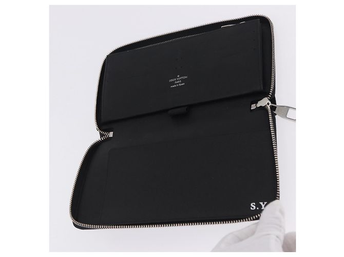 LOUIS VUITTON Damier Graphite Zippy Organizer Long Wallet N63077 LV Auth 197913A Damier ebene - vista 14