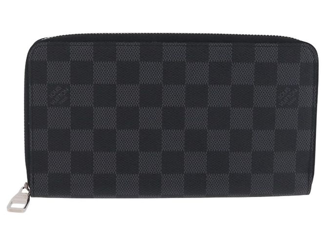 LOUIS VUITTON Damier Graphite Zippy Organizer Long Wallet N63077 LV Auth 197913A Damier ebene - vista 2