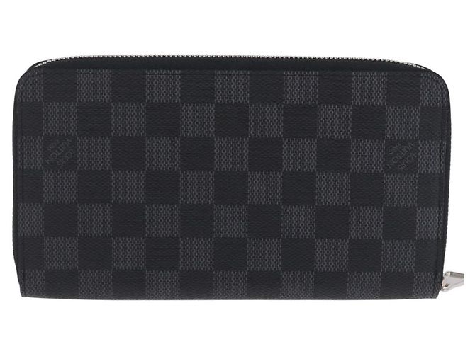 LOUIS VUITTON Damier Graphite Zippy Organizer Long Wallet N63077 LV Auth 197913A Damier ebene - vista 3